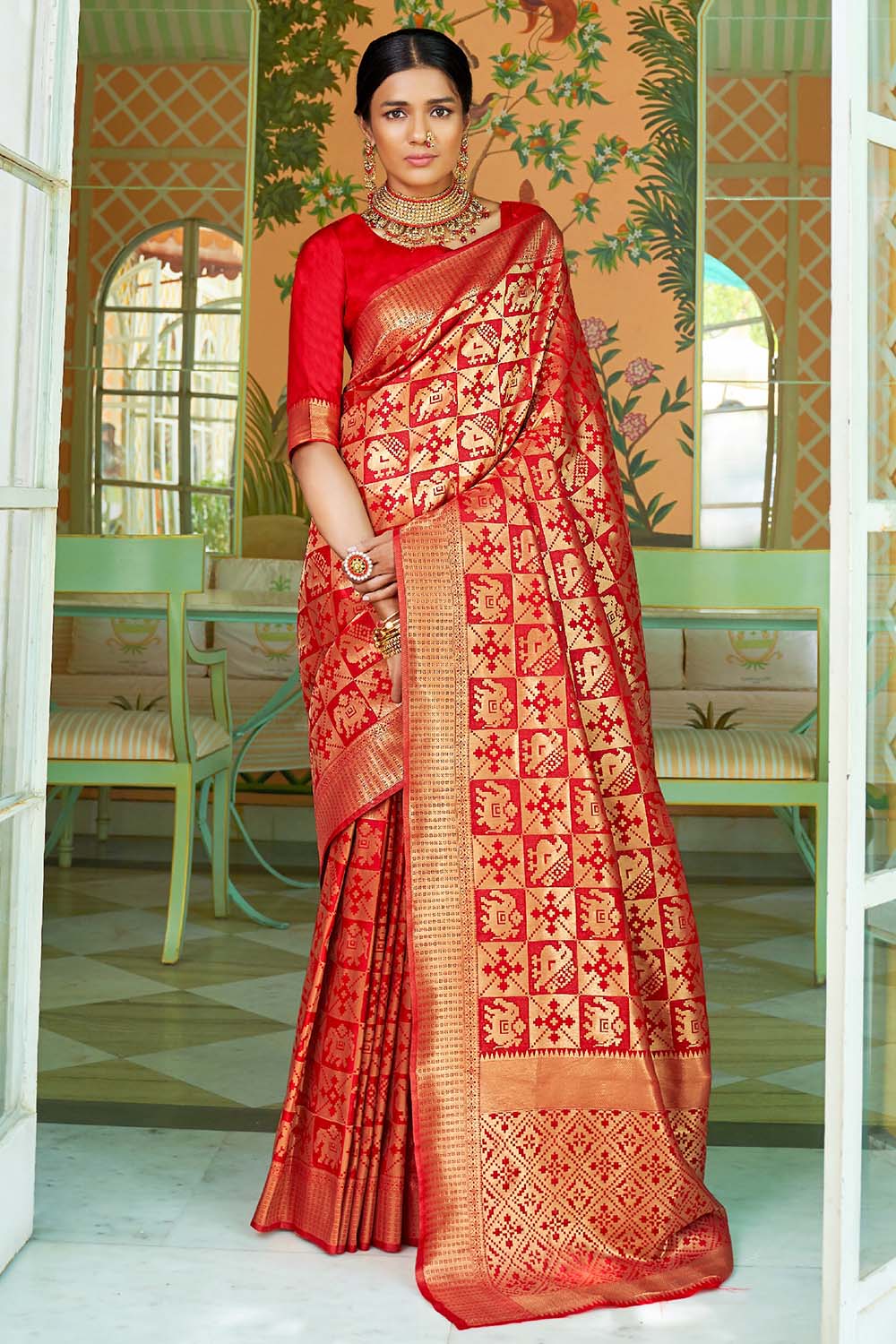 woven banarasi brocade Saree online ...